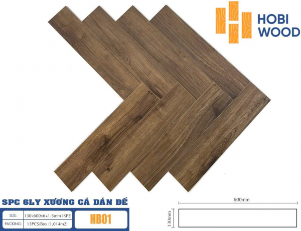 sàn nhựa xương cá Hobi HB01