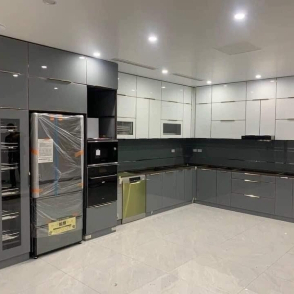 Tủ bếp Inox Cánh Kính BC01