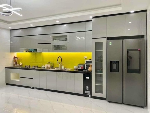 tủ bếp nhựa picomat cánh phủ acrylic