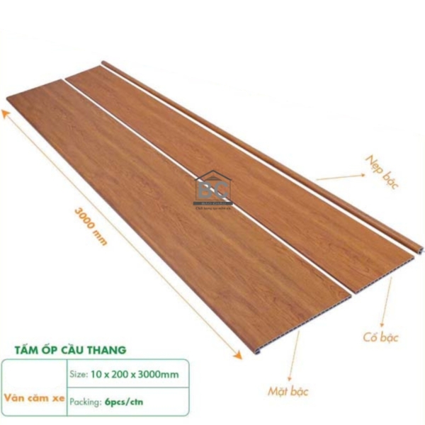 Cổ bậc cầu thang nhựa giả gỗ CB01