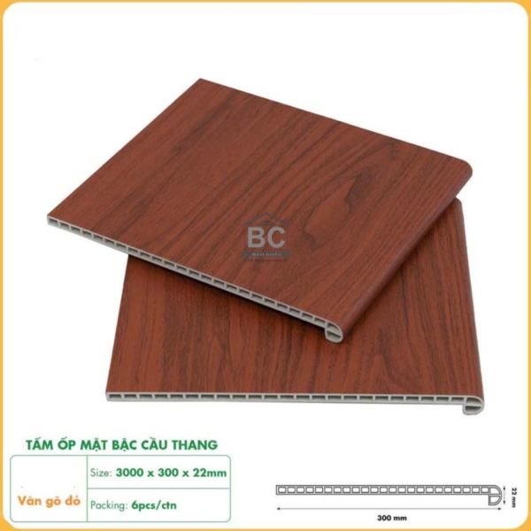 Mặt bậc cầu thang nhựa giả gỗ MB04