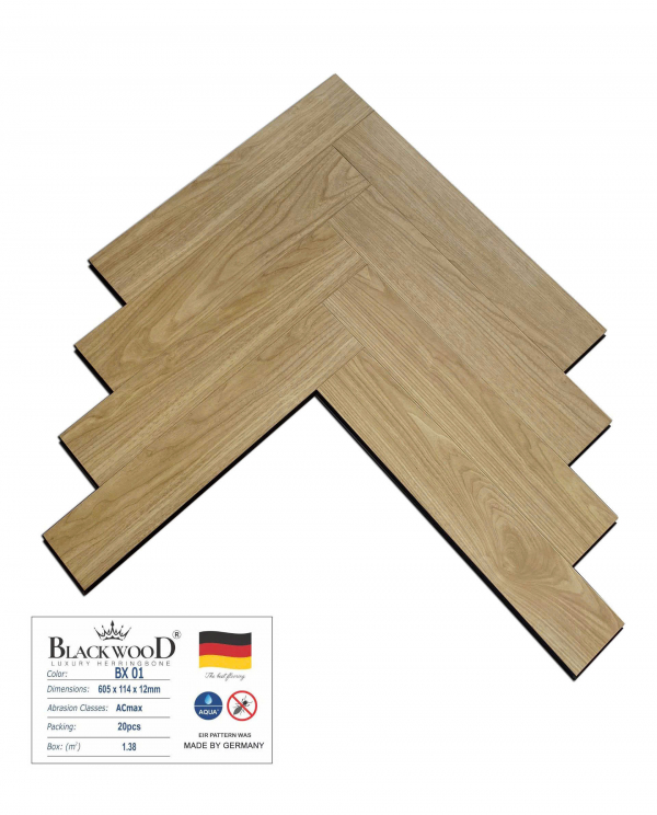 Sàn Gỗ Xương Cá Cốt Đen Blackwood BX01