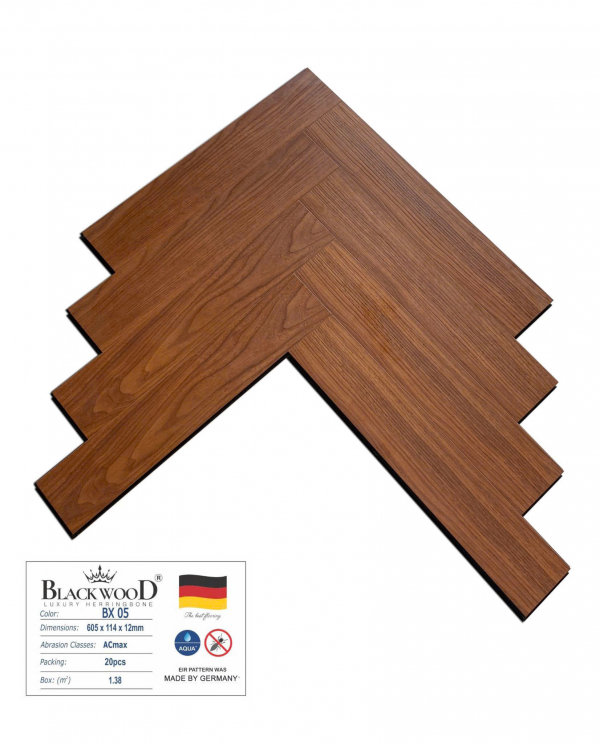 Sàn Gỗ Xương Cá Cốt Đen Blackwood BX05