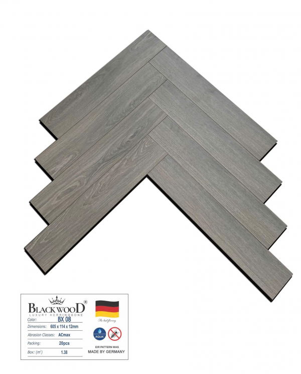 Sàn Gỗ Xương Cá Cốt Đen Blackwood BX08