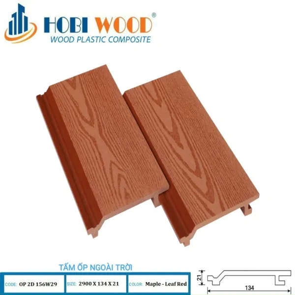 Tấm Ốp Ngoài Trời 2D – Maple – Leaf Red