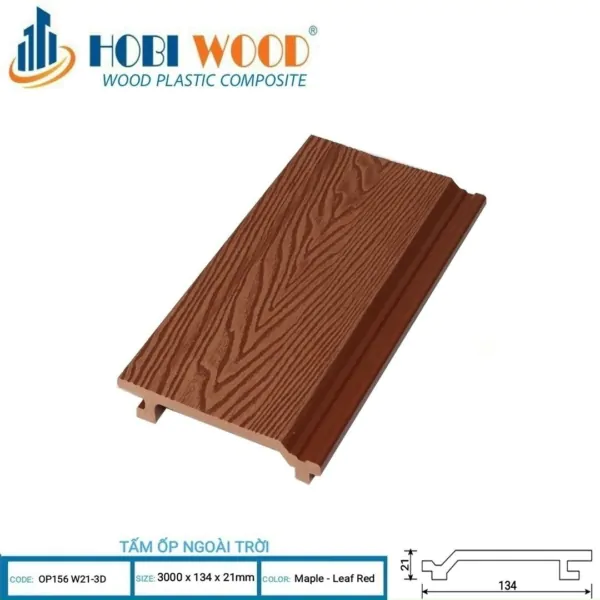 Tấm Ốp Ngoài Trời 3D – Maple-leaf red