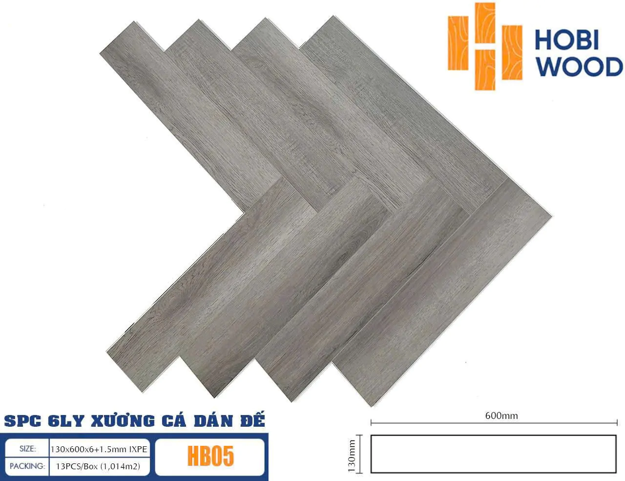 sàn nhựa xương cá Hobi HB05