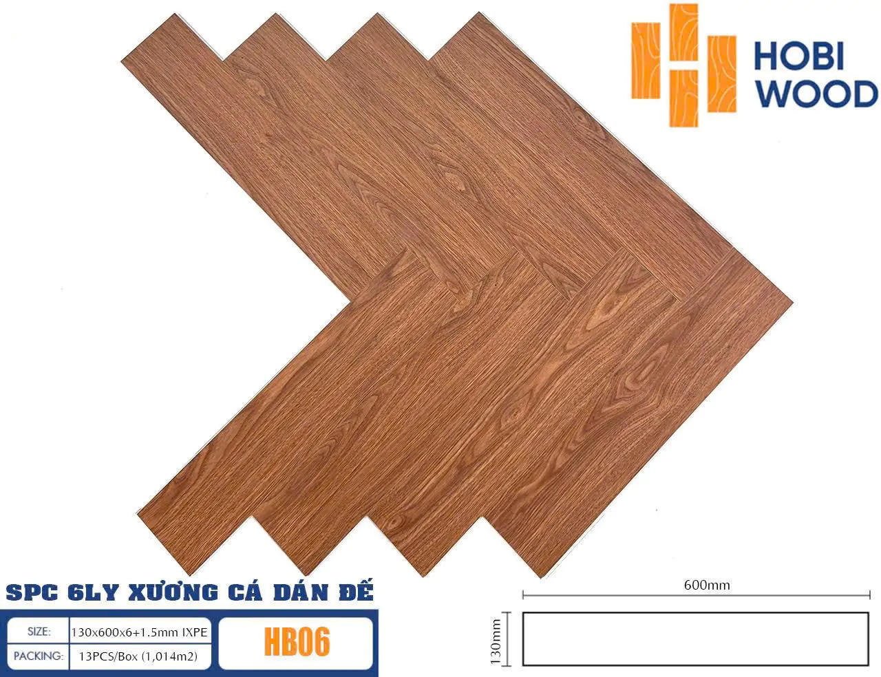 sàn nhựa xương cá Hobi HB06