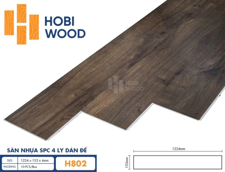 Sàn Nhựa Hèm Khóa Hobi 4mm Mã H802