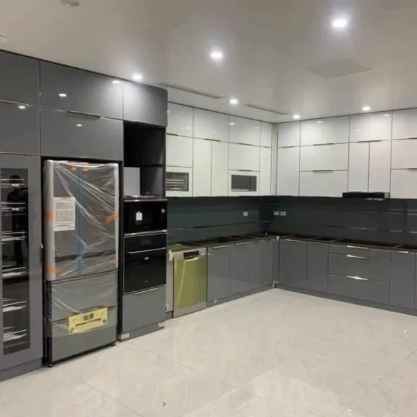 Tủ bếp Inox Cánh Kính BC01