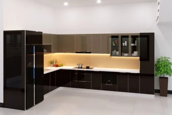 Tủ bếp Inox Cánh Kính BC05