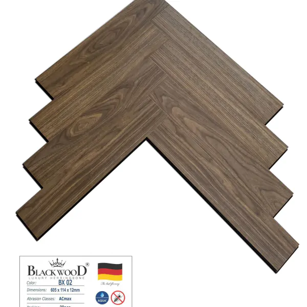 Sàn Gỗ Xương Cá Cốt Đen Blackwood BX02