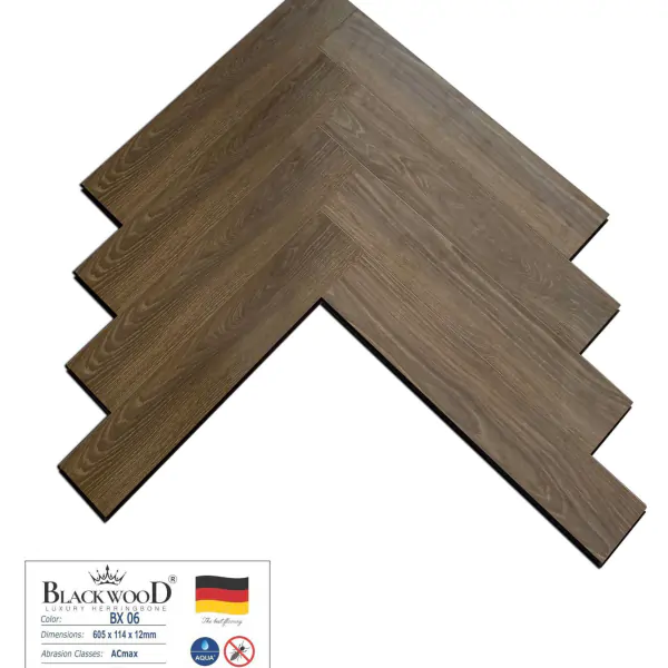 Sàn Gỗ Xương Cá Cốt Đen Blackwood BX06